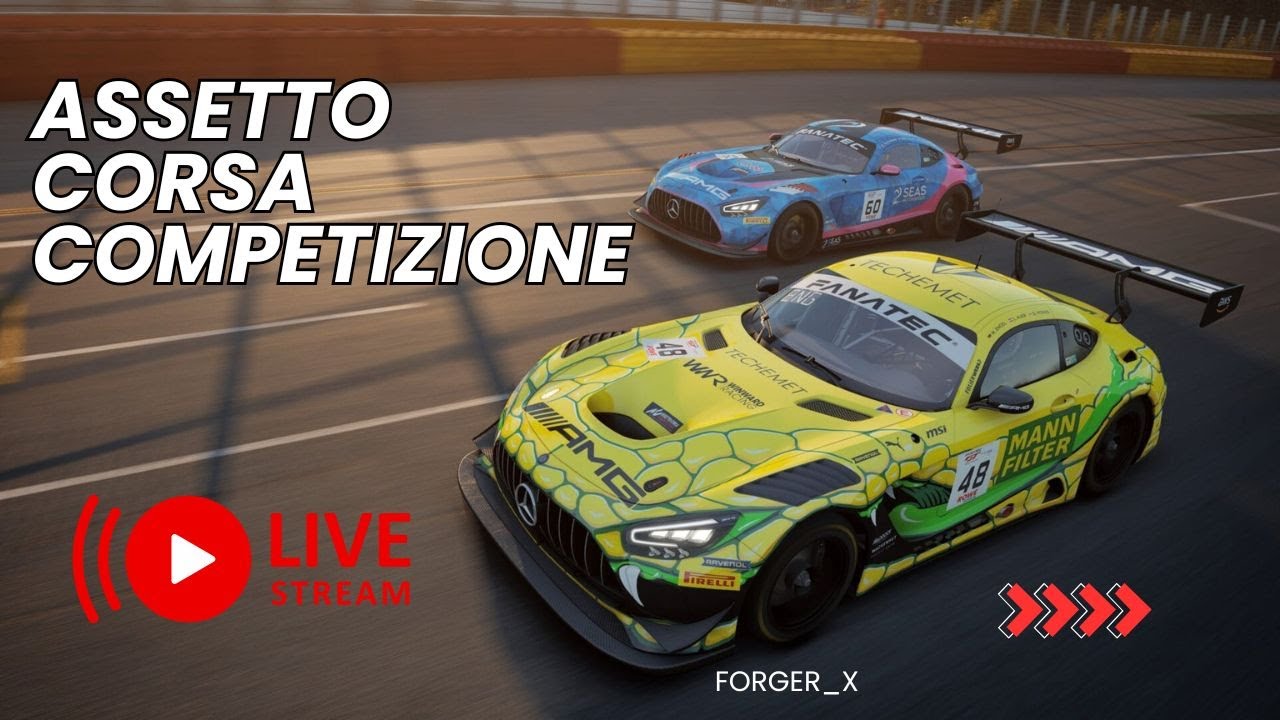 🔴 LIVE NOW – Assetto Corsa Competizione🏁 GT3 Cars