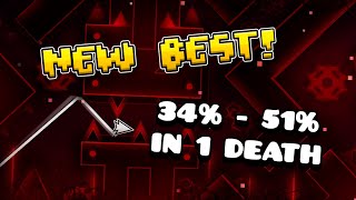 🔴 Slaughterhouse (34%-51% in 1 Death) // Stream 7 // Jump from TROLLMACHINE // Geometry Dash