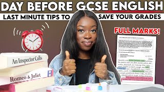 DAY BEFORE GCSE ENGLISH EXAM | LAST MIN Tips | Grade 9 Analysis (GET FULL MARKS)