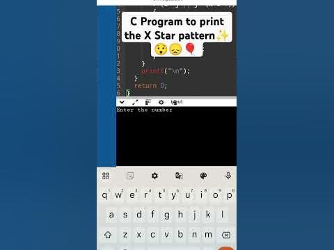 C Program to print the X Star pattern #programminglanguage #code # ...