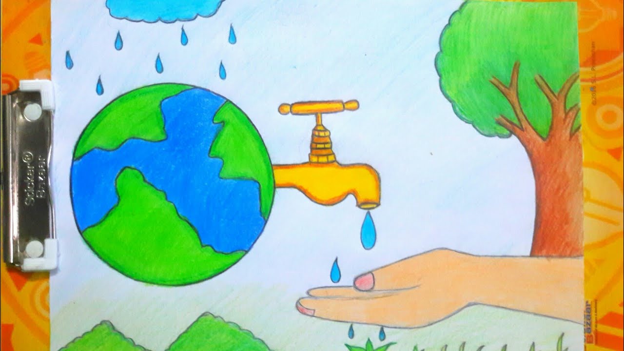 how-to-draw-save-water-save-earth-poster-drawing-youtube-images-and