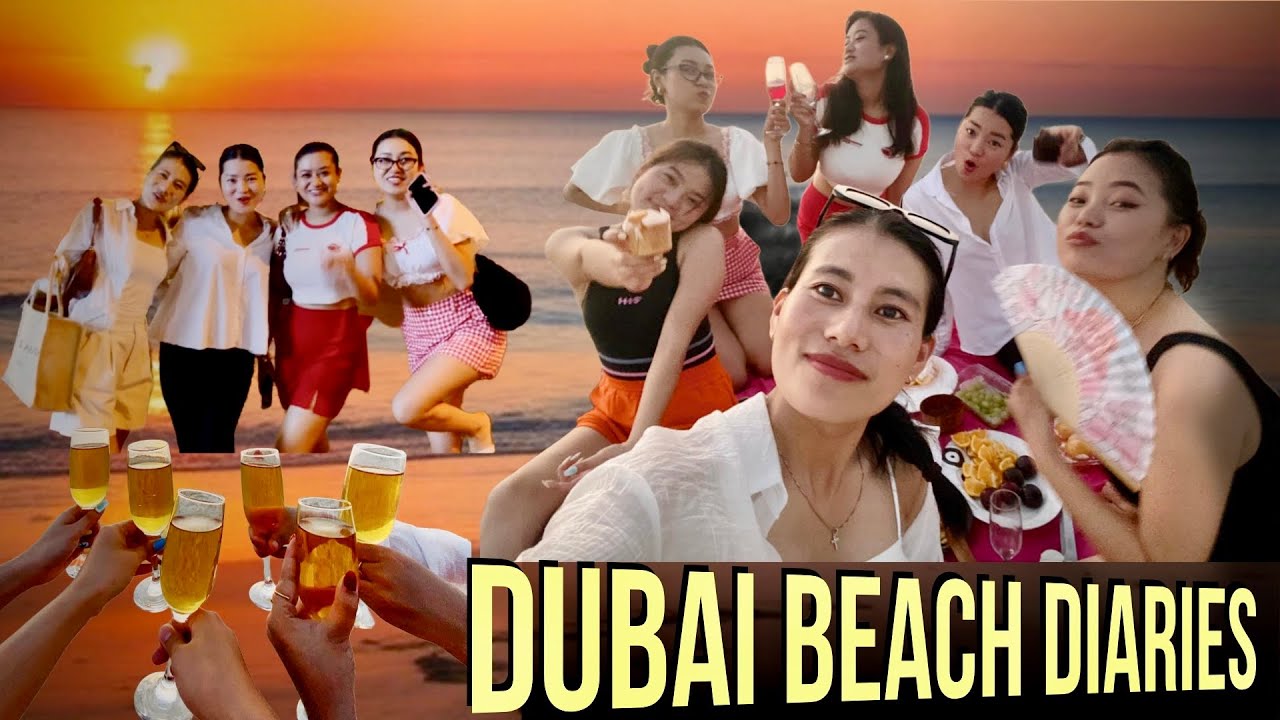 Girls Day Out at Kite Beach Dubai | Tangkhul vlog 🇦🇪 🥂🌅 