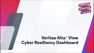 Veritas Alta™ View Cyber Resiliency Dashboard
