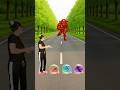 I-jump-on-bubble-ball-to-wolf_-zombie_dinosaur-_-big-monster-Pac-Man #shorts