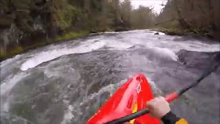 Upper Calapooia River, 1200cfs (est)