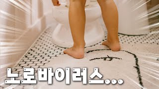 노로바이러스... 하루종일 토하고...
