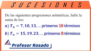 Cálculo de la sumatoria de los primeros 10 términos de una sucesión aritmética
