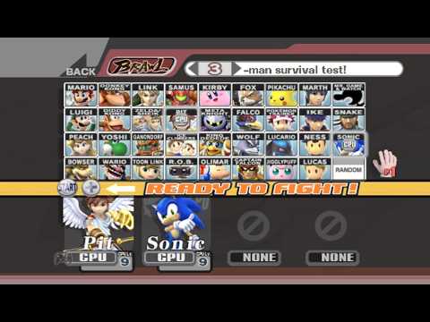 Super Smash Bros. Brawl - Battle #187: Pit vs Sonic