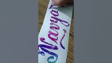 Navya🥰||cmnt your name #cursivehandwriting #kpop #calligraphyname #kpopdemonhunter #sajaboys