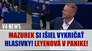 KONTROVERZNÝ PREJAV MAZUREKA vyvolal rozruch na najvyšších miestach! TOTO chce Leyenová vymazať!