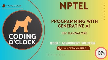NPTEL Programming with Generative AI Week 1 QUIZ Solution July-October 2025 IISc Bangalore