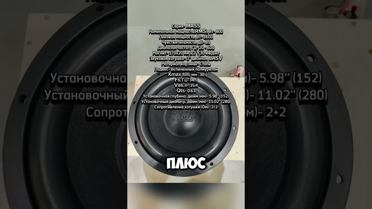 Сабвуферный динамик AMP MASS 800 12D2