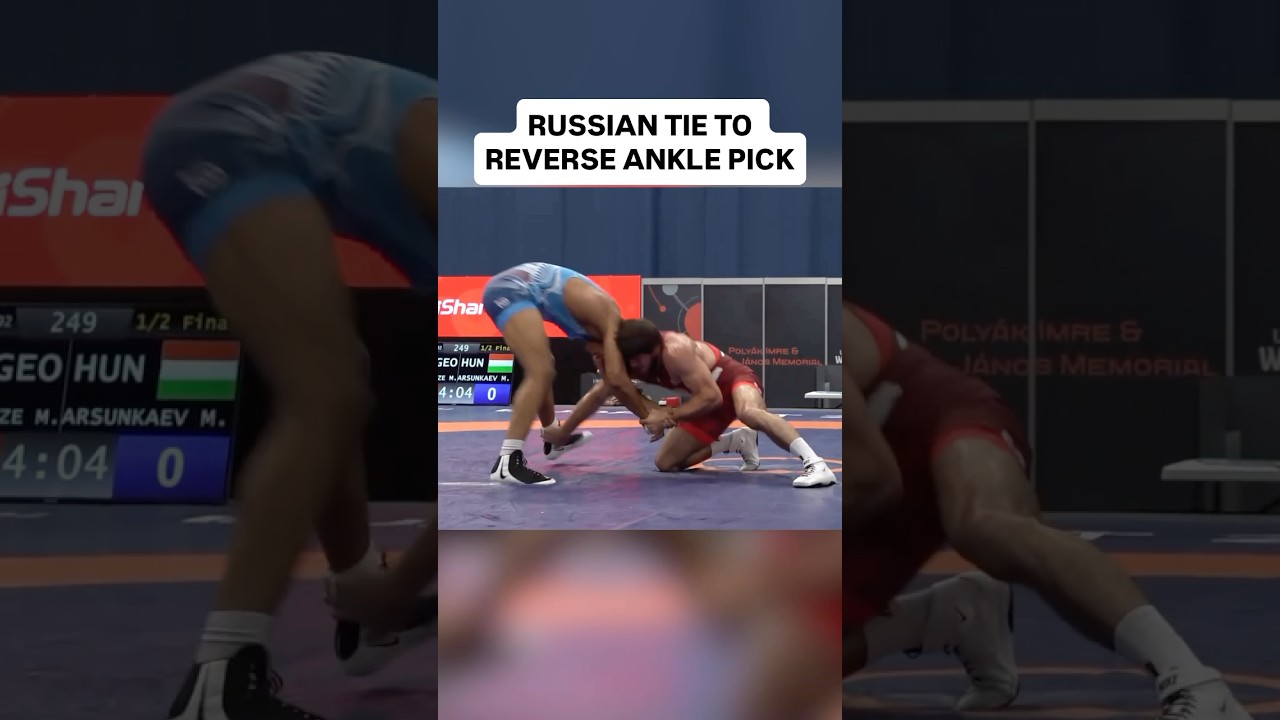 Miriani Maisuradze of Georgia 🇬🇪 with a sneaky Russian tie to reverse ankle pick