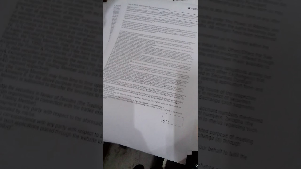 ZERODHA POA FILLING FOR STOCK MARKET