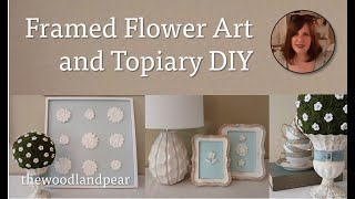 Framed Flower Art and Topiary DIY