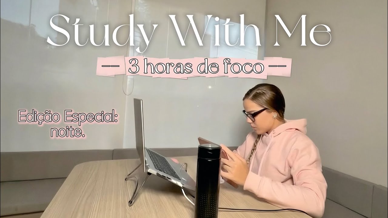 STUDY WITH ME FOR 3 HOURS | Pomodoro 50/10 + Brown Noise | Real Time ...