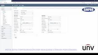 SINPRO | ¿Cómo cambiar a configuración U-CODE H.265 en cámaras UNV?