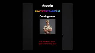 how to write report #upsc#capf2026#capf#educational