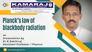 Planck’s law of Blackbody radiation