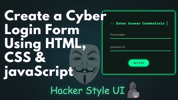 Cyberpunk Login Form using HTML, CSS & JavaScript | Hacker Style UI 💻⚡