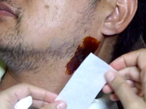 How To Wax Male Facial Hair Part 1 Youtube