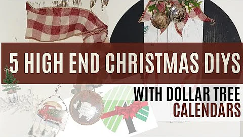 5 **NEW** CHRISTMAS FARMHOUSE DIYS USING DOLLAR TREE CALENDARS