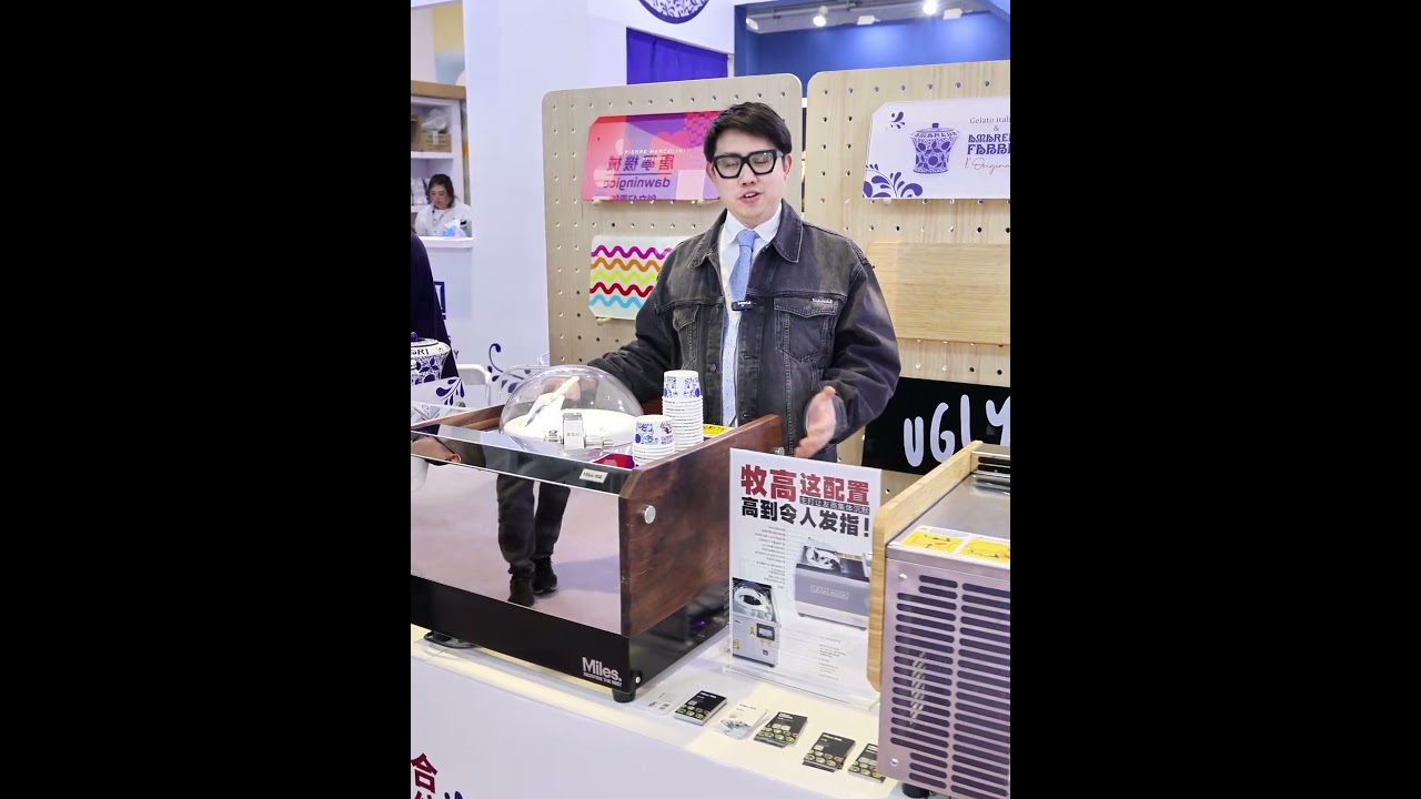 Perfect ice cream with Miles gelato machine 