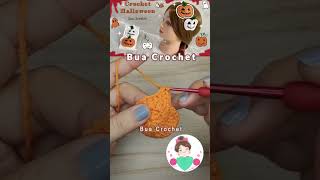 Crochet Hair Clip 🎃  Pumpkin Halloween K72