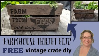 Farmhouse Thrift Store Flipsecondhand Diy Challenge Animal Editionfarmers Market Crate Makeover