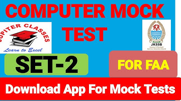 #jkssb #faa || SET-2 || MOCK TEST OF COMPUTER || JKSSB || FAA