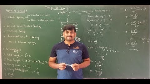 Lecture 1 - Introduction to Design of Springs - Module 2 - DME_2 by GURUDATT.H.M.