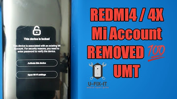 How to remove MI account |xiaomi redmi 4 and 4x with UMT Tool |U-FIX-IT|2021|