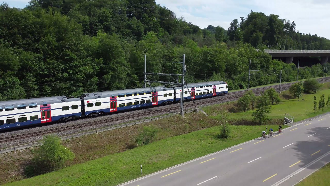 Trainspotting with Drone at Kemptthal, ZH