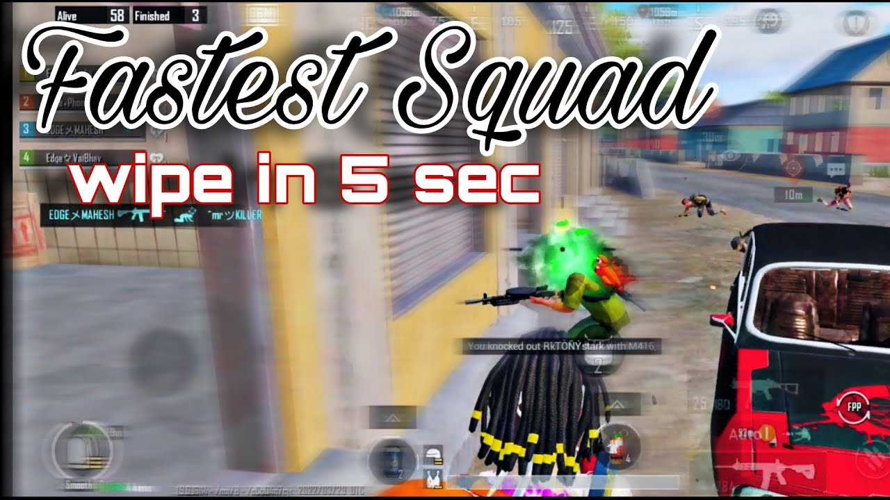 FASTEST SQUAD WIPE IN BGMI EVER - YouTube