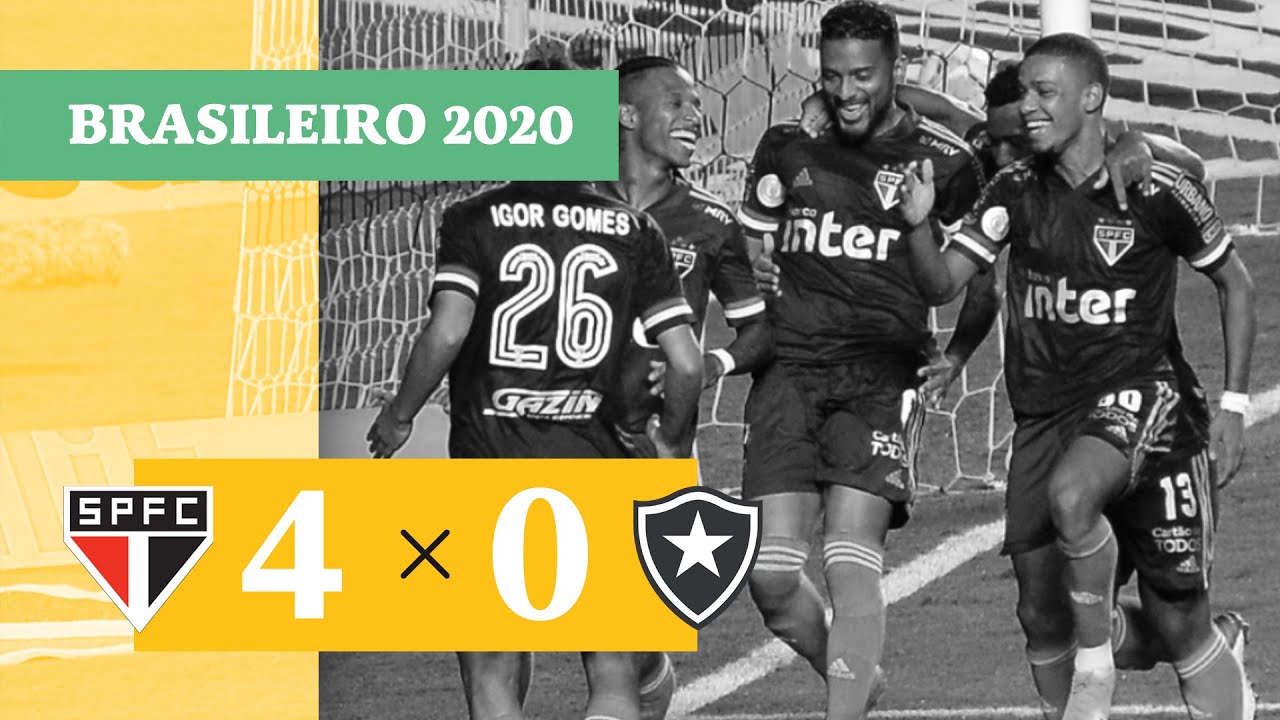 São Paulo 4 x 0 Botafogo Gols 09/12 Brasileirão 2020 YouTube São Paulo 4 x 0 Botafogo Gols 09/12 Brasileirão 2020 YouTube