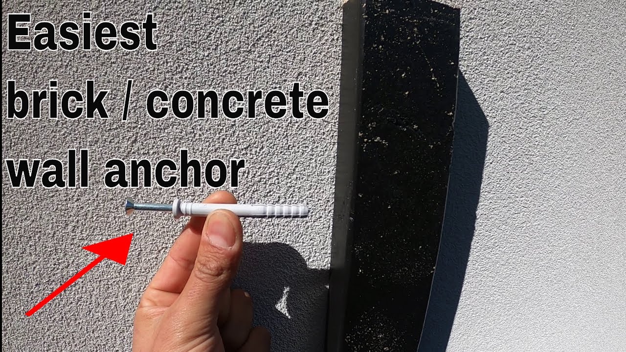 How to attach things to a brick concrete cement wall - Easy DIY - YouTube