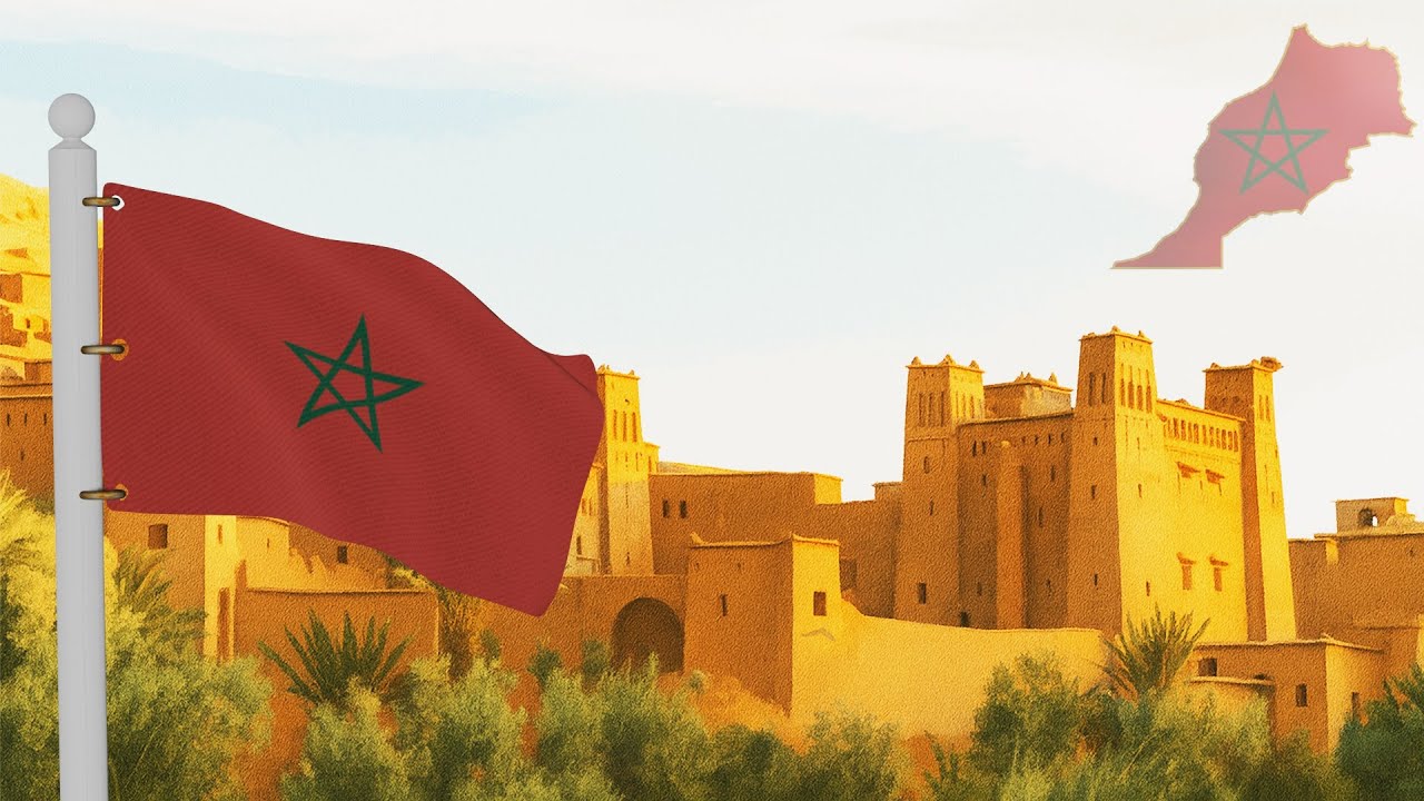 МАРОККО - Анимация флага | Cherifian | Гимн | 2026