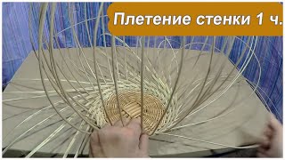 Видео 3) Плетение стенки ( небольшая круглая корзина от начала до конца) (автор: Лоза Черноземья)