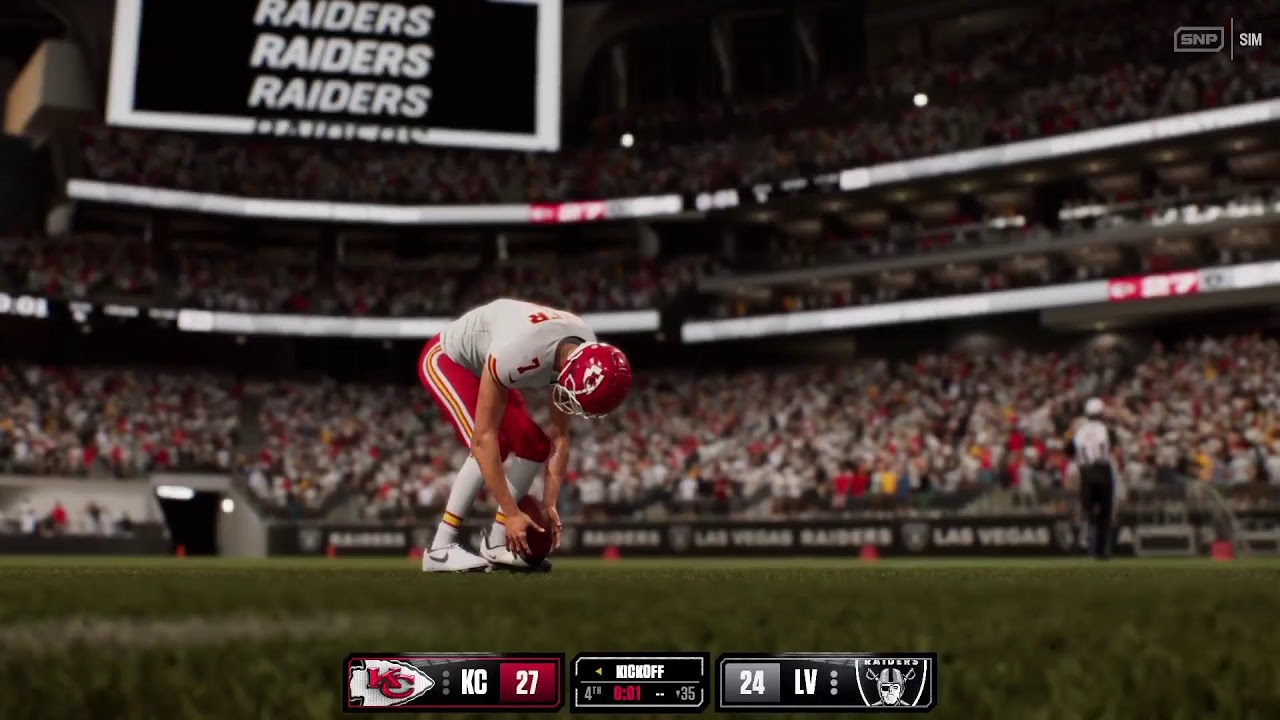 Madden 26 simulation. Week: 18 Raiders Vs Chiefs. *NO COMMENTARY*