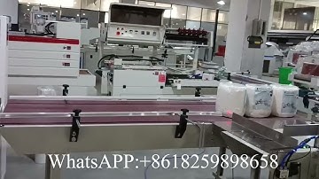 Automatic label single roll maxi roll tissue paper shrink packing machine and multi rolls