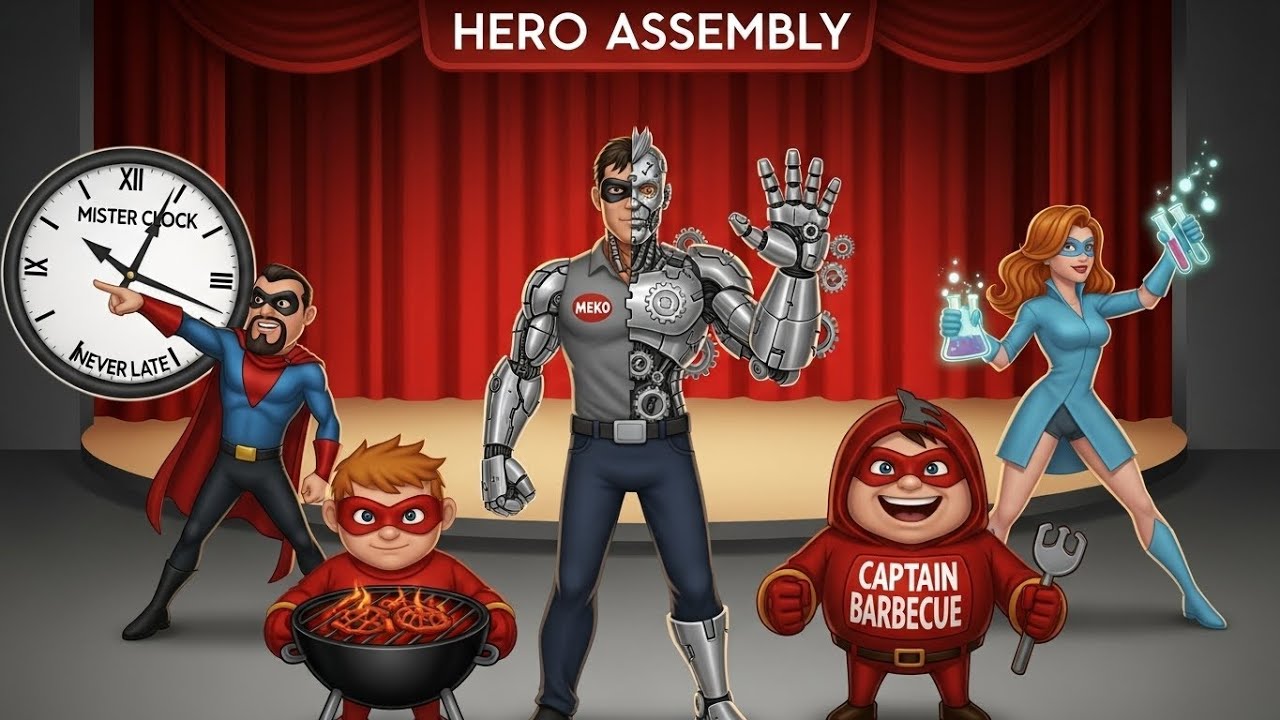 Superhero Math Academy (7 Times Table Song) 🦸‍♂️ Learn Multiplication with Heroes!