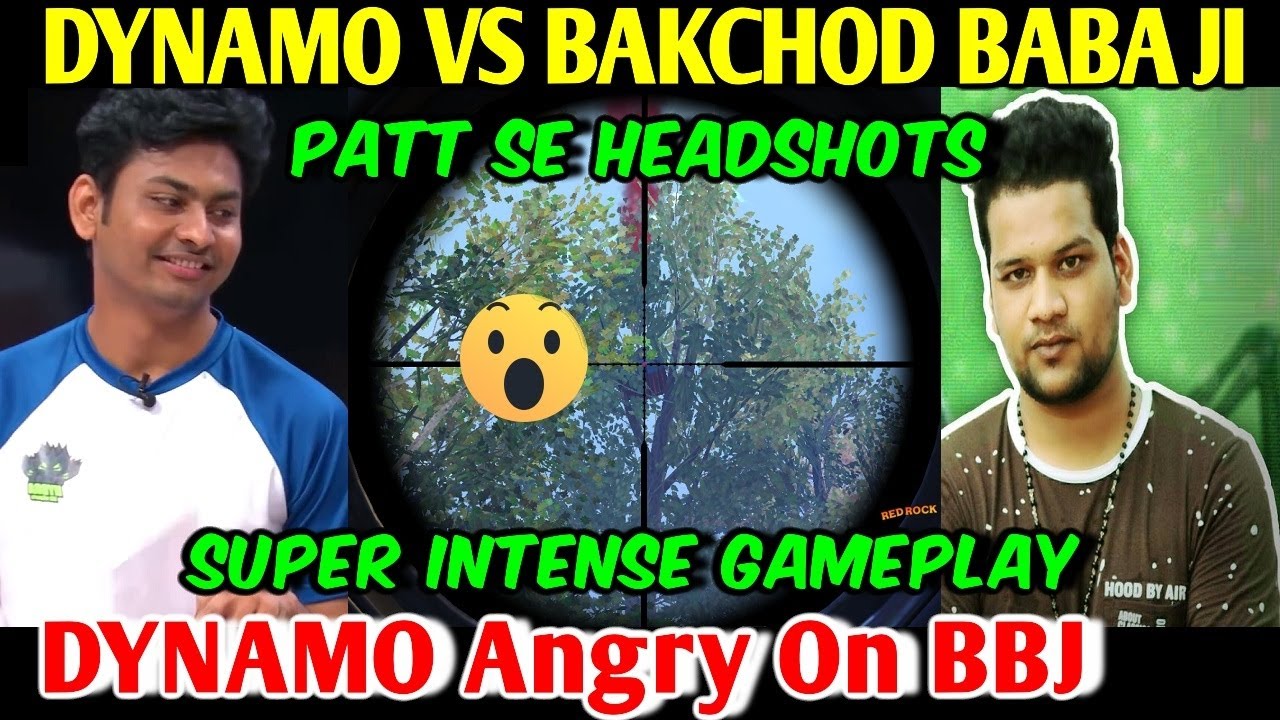 DYNAMO GAMING VS BAKCHOD BABA JI, DYNAMO Angry On BBJ, M4 + M24 Intense Gameplay PUBG MOBILE