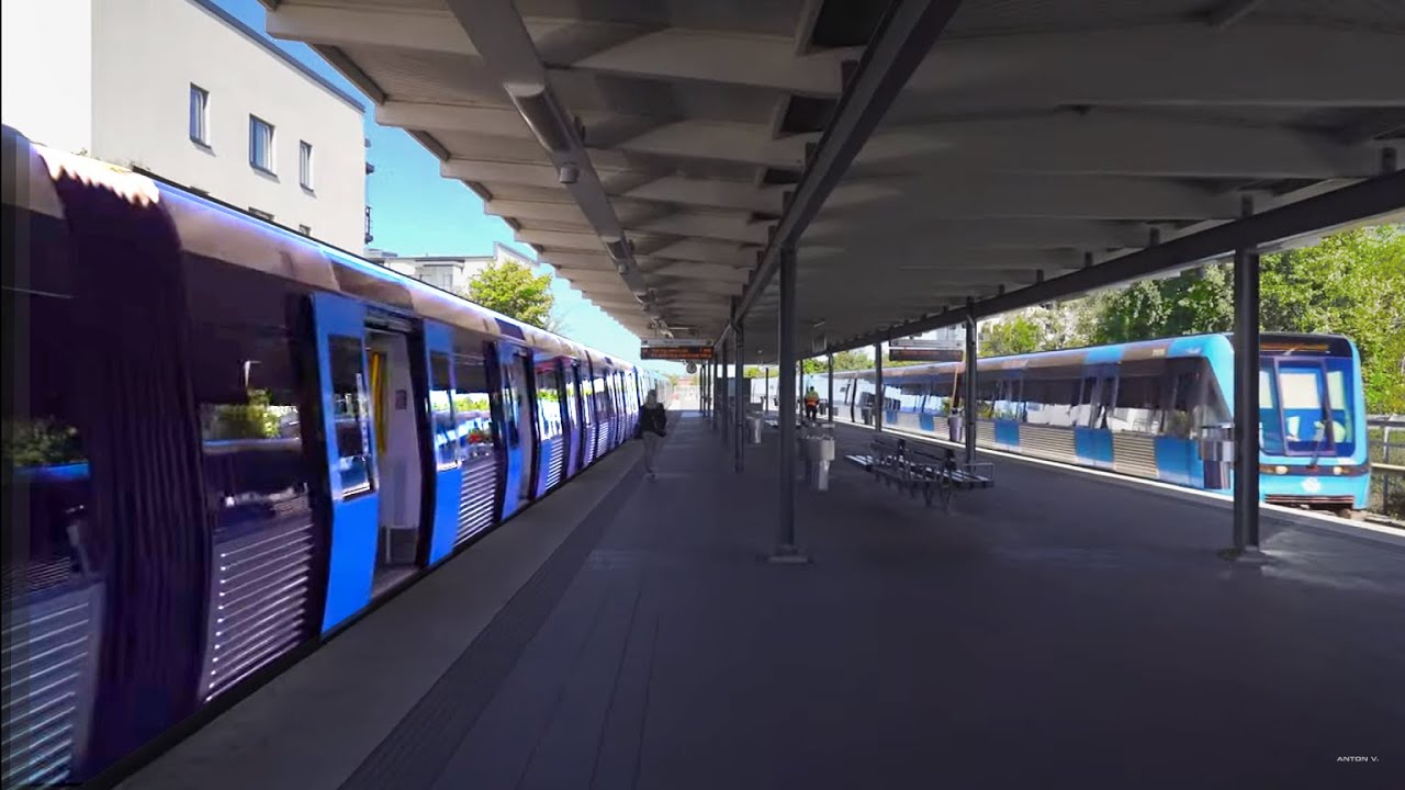 Sweden, Stockholm, subway ride from Fruängen to Gamla stan