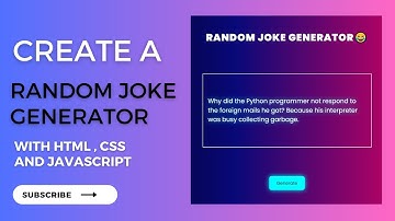 Random Joke Generator using HTML , CSS & JavaScript  #coding #webdevelopment  #trending