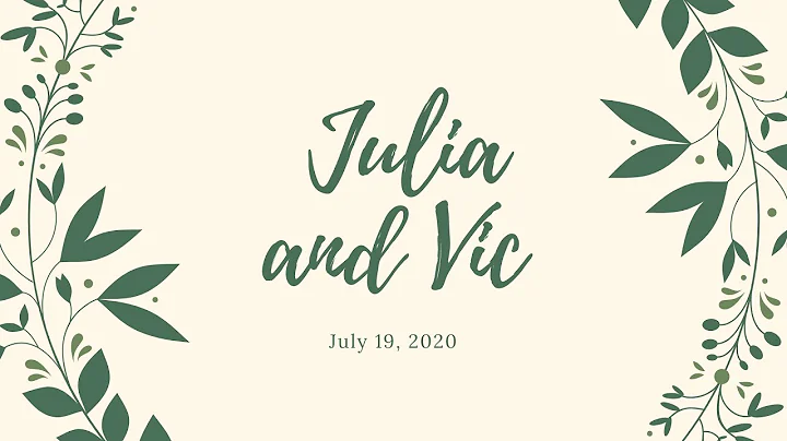Wedding of Julia and Vick | July 19th ,2020