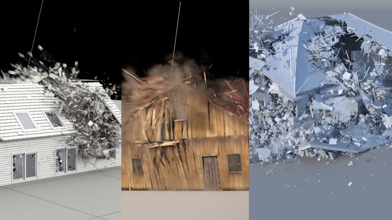 Houdini - House Destruction Fx Compilation - YouTube