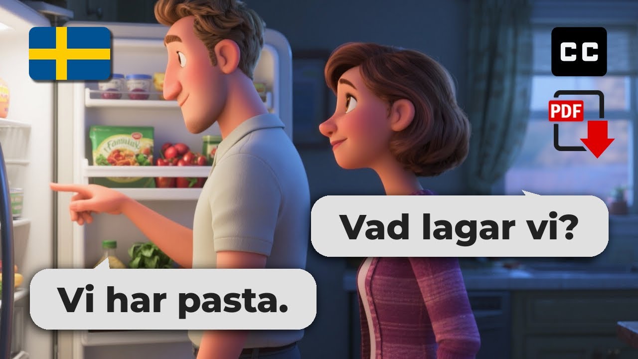 Easy Swedish Conversation – 🍽️ Deciding What to Cook for Family (A2–B1)