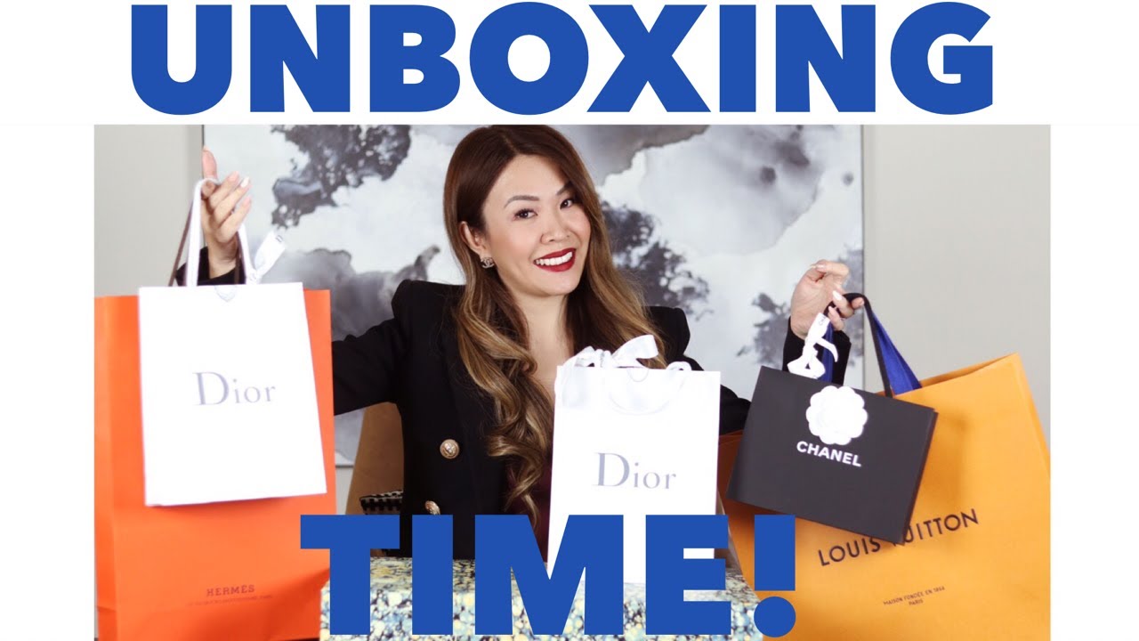 VUITTON、CHANEL、Dior、YSL、HERMES空箱&ショップ袋 UNBOX WITH ME! | LUXURY HAUL ft LOUIS VUITTON, CHANEL, DIOR