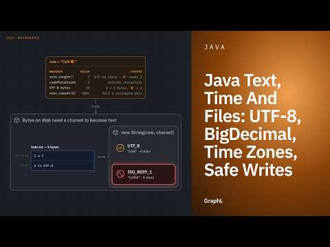 Java Text, Time And Files: UTF-8, BigDecimal, Time Zones, Safe Writes