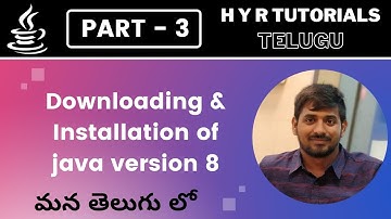 P3 - Downloading and Installation of Java version 8 | Core Java |